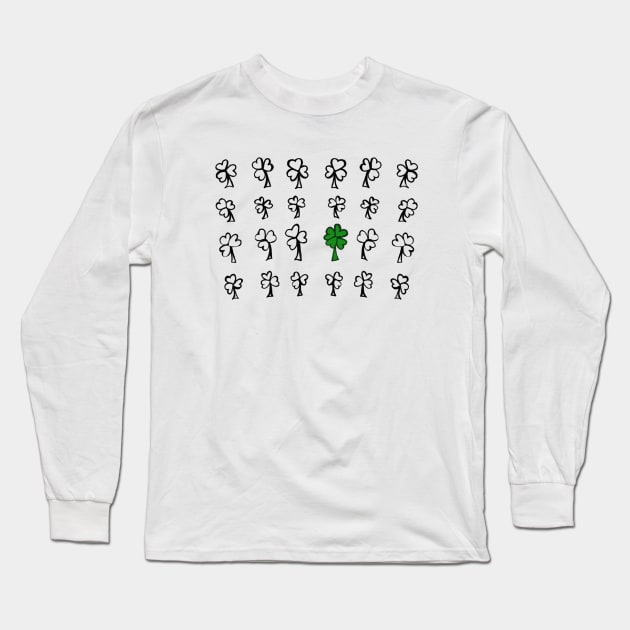 Lucky Shamrock Long Sleeve T-Shirt by RavensLanding